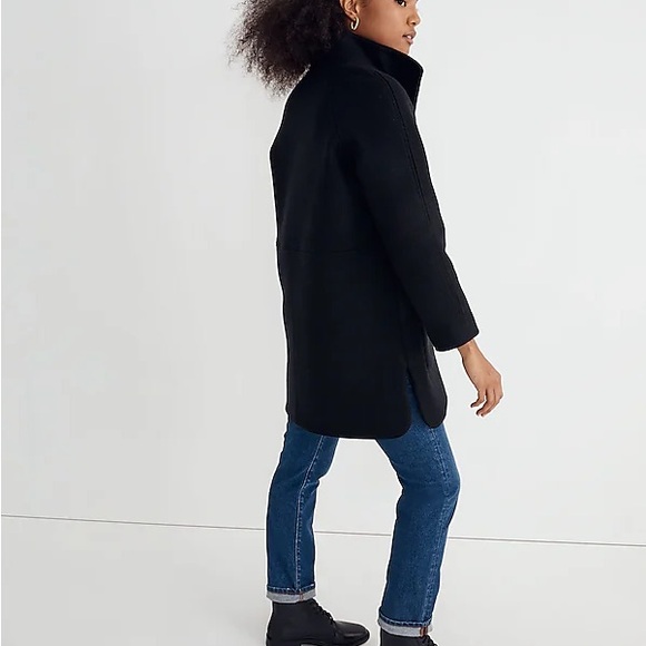 NWT Madewell Estate Cocoon Coat in Insuluxe Fabric in Black - Picture 11 of 13